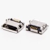 Micro USB Dual Female 5 Pin SMT Type B DIP 6.4 PCB için düz