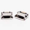 マイクロ USB デュアル メス 5 ピン SMT タイプ B DIP 6.4 ストレート PCB 用 20 個