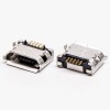マイクロ USB デュアル メス 5 ピン SMT タイプ B DIP 6.4 ストレート PCB 用 20 個