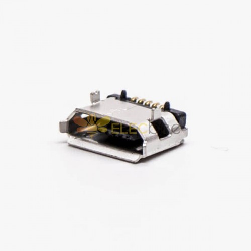micro usb接口母座5pinB型插板直式SMT腳間距5.65 20pcs