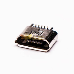 micro B usb接口母座B型5针180°SMT立贴式连接器