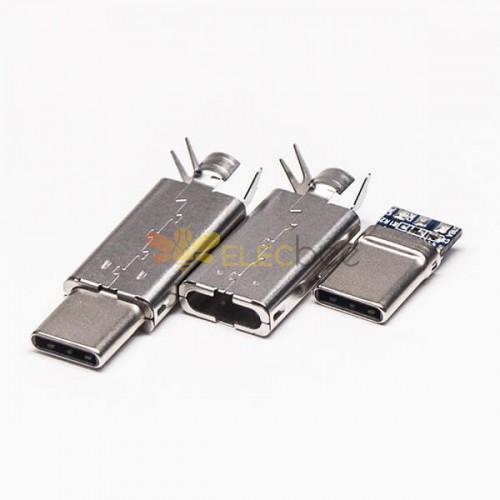 10pcs USB Connector Type C with Shell 22.0mm Reel packing