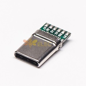 10pcs USB Tipo C 180 Gradi Plug 24 Pin Solder Tipo per cavo