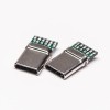 10pcs USB Tipo C 180 Grau Plug 24 Pin Solder Tipo para cabo Embalagem do carretel