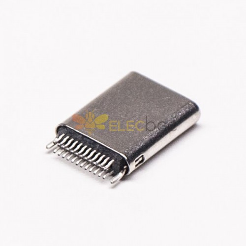 10шт USB Тип C Разъем Подключить прямо 24 Pin через отверстие для PCB Маунт Нормальная упаковка