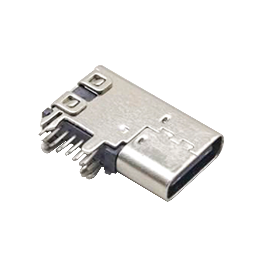 10шт USB Тип C женский 90 градусфлаг Тип через отверстие Упаковка катушки