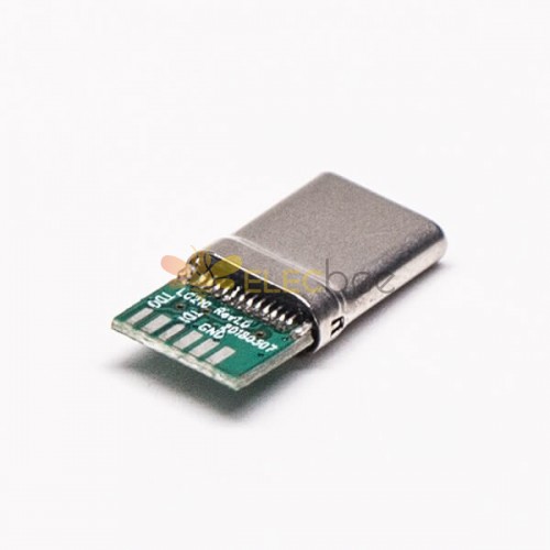 10pcs USB Tipo C Conector Masculino Straight 180 Grau Embalagem do carretel