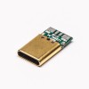 10pcs USB Tipo C Plug Straight 12 Pin PCB Mount  revestimento de níquel  Embalagem normal