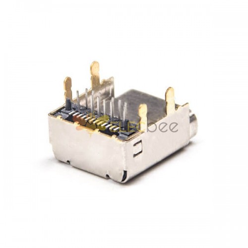 10pcs USB Tipo C Ângulo Direito 24 Pin Connector Através do buraco para pcb montagem Embalagem do carretel