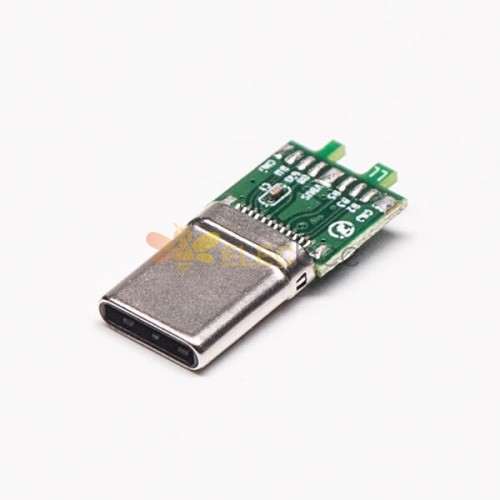 10pcs USB Tipo C Reta 180 Grau Plug 24 Pin Solder Tipo Embalagem do carretel