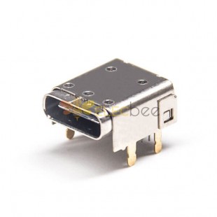USB Tipo C Ângulo Direito 24 Pin Conector através de buraco para pcb montagem Embalagem normal
