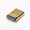 10pcs tipo C 24 Pin Conector Straight Plug Through Hole Gold Plating Embalagem do carretel