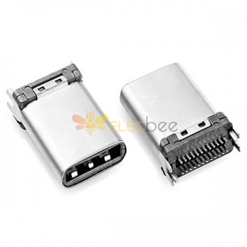 نوع C 24 دبوس SMT SMT ثنائي الفينيل متعدد الكلور المقبس ذكر USB موصل التعبئة العادية