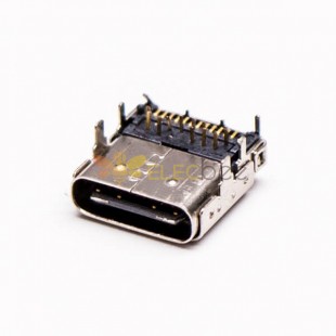PCB Montaj için C Tipi Konnektör USB Dişi Sağ Açılı DIP SMT Normal ambalaj