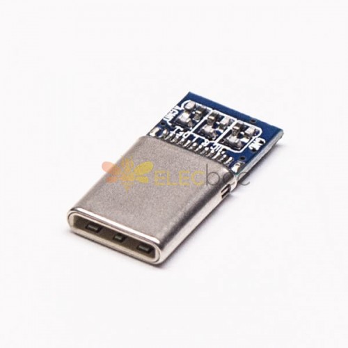 Type C PCB封装直式公头24针USB连接器焊线 卷带包装