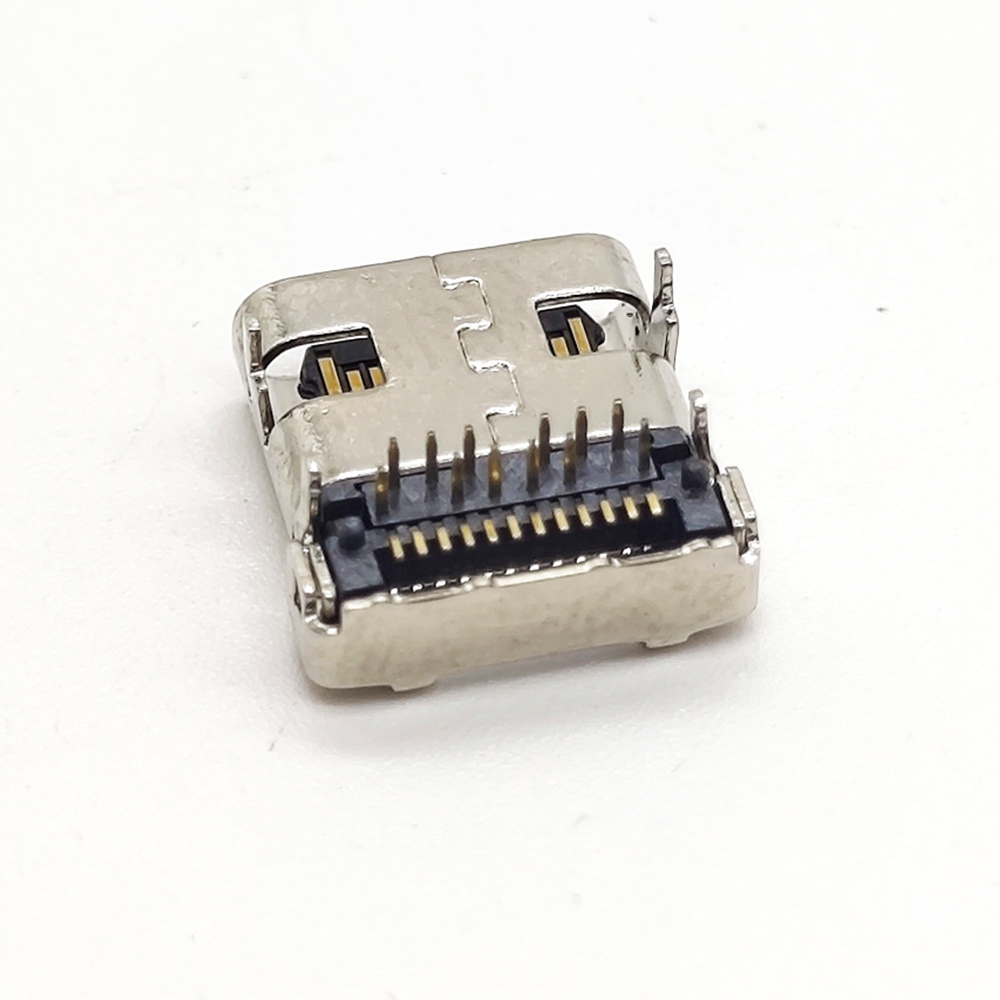 Type C USB Connector Right Angled Jack SMT and DIP Normal packing