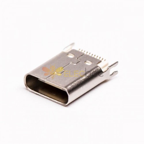 USB 3.0 Typ C Stecker Buchse gerade Kantenhalterung für Leiterplatte