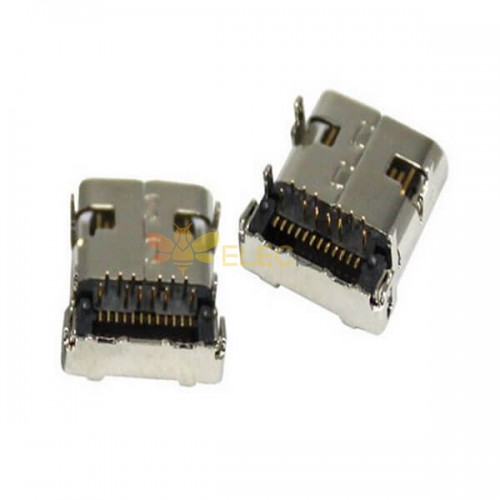 Conector USB 3.1 Híbrido de montagem intermediária para PCB 20 unidades Embalagem do carretel