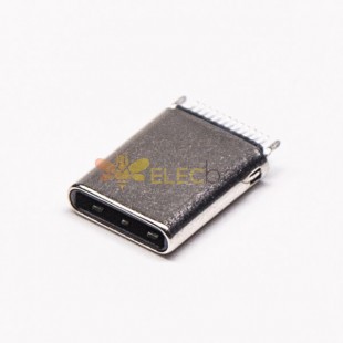 USB Type-C公頭直式24直通式插板接PCB板 常規包裝