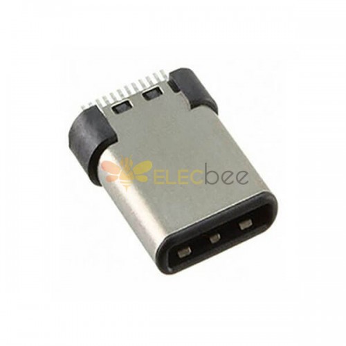 Conectores USB tipo C tipo macho DIP reto para PCB 20 unidades Embalagem normal
