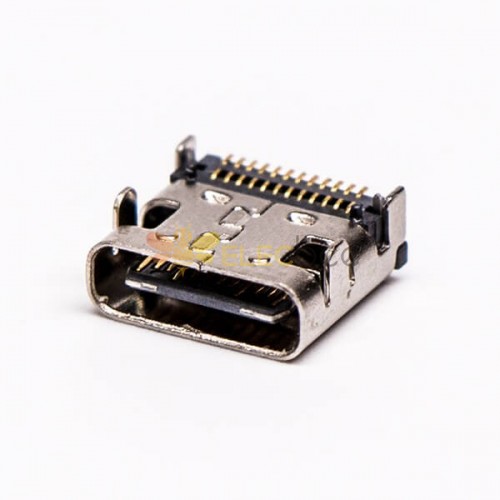 USB Type C Female Connector Right Angled SMT for PCB Mount Reel packing