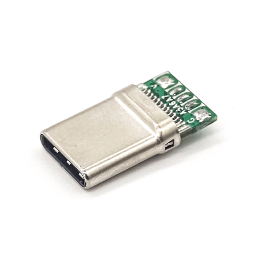 Conector macho USB tipo C folheado a níquel DIP 24 pinos para telefones 20 unidades Embalagem normal