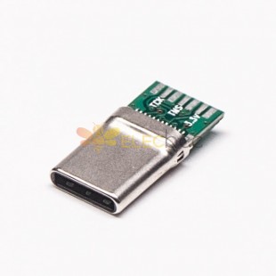 USB Tipo C Conector Masculino Straight 180 Grau Embalagem normal