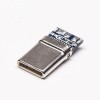 C Type USB接口直式180度24针公头带PCB板焊线 卷带包装