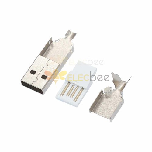 USB 2.0 A형 수형 베이스 용접 유형 암형 베이스 배선 유형(쉘 포함)