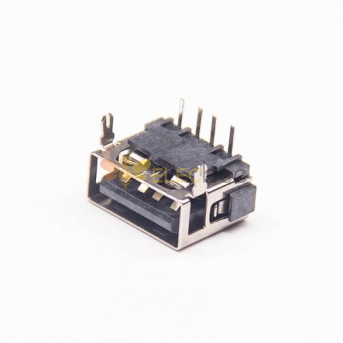 Conector USB A Fêmea 4p 90 Graus para PCB 20pcs