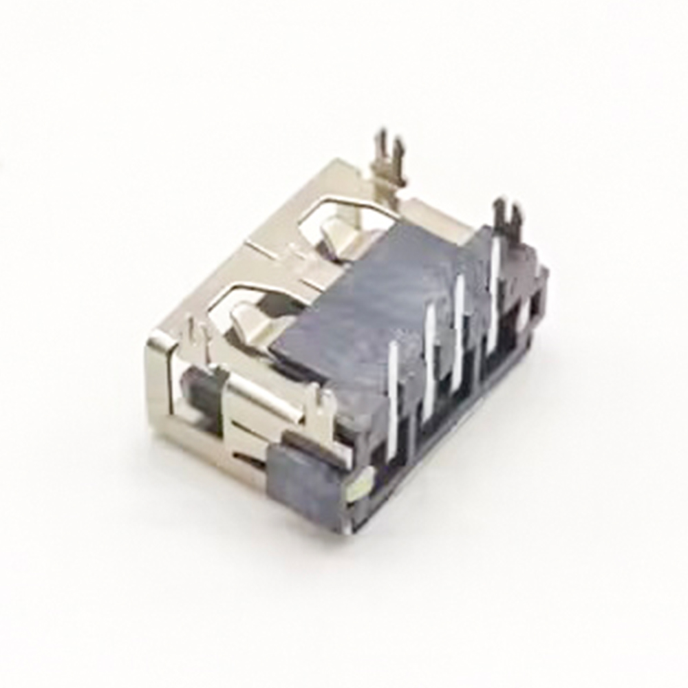 Conector USB para montagem de PCB com orifício de passagem fêmea 20 peças