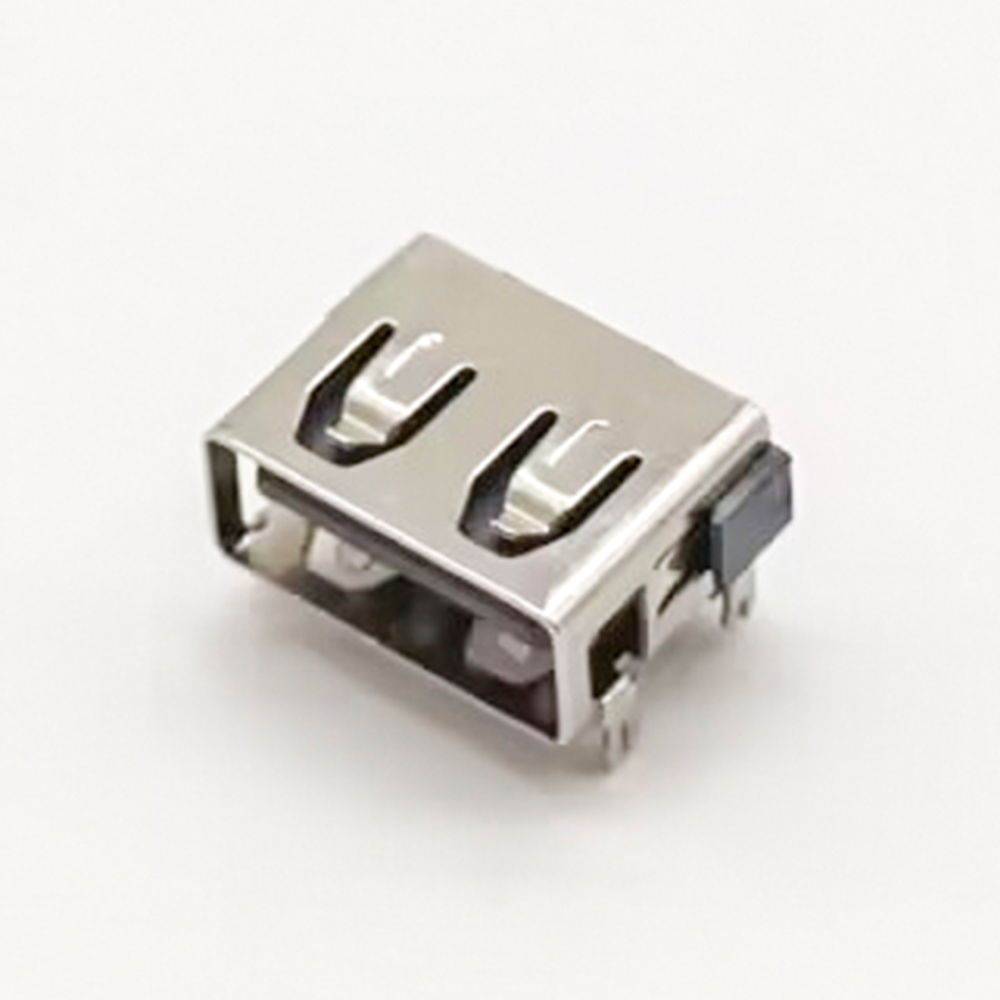 Conector USB para montagem de PCB com orifício de passagem fêmea 20 peças