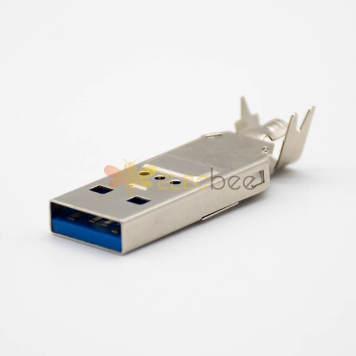 USB公头A型3.0公头直式9芯接线连接器