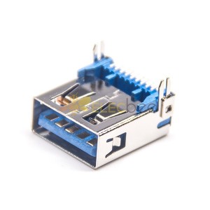 Connettore USB 3.0 A Foro passante a 90 gradi con 9 pin per PCB 20 pezzi