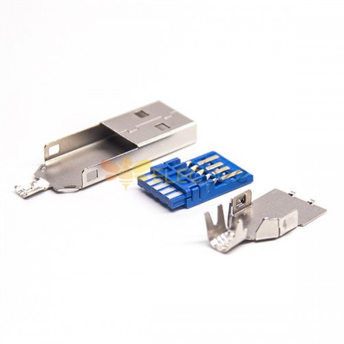 Usb 3.0 Una soldadura macho tipo SMT PCB 18.7mm Conector USB A