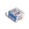USB 3.0 AF 沉板1.86MM反向斜口L 12.5mm蓝胶 20pcs