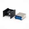 USB A Kadın Konnektör Çift 3.0 Düz 9 Pin Delik Metal Shell SMT Tipi