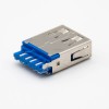 USB3.0 A型母頭9芯直式焊接式無卷邊連接器