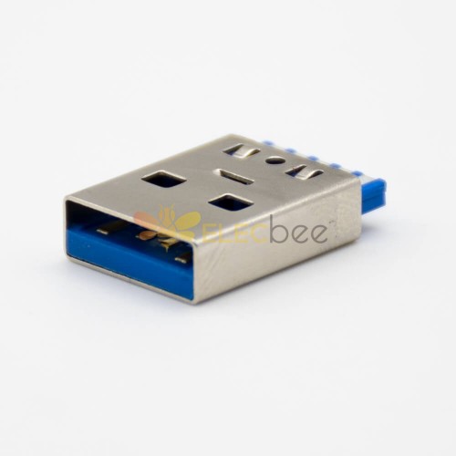 USB-typeA公头3.0直式9芯焊接式中间接地
