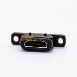 Connettore MICRO USB IPX8 B Tipo Femmina 5P SMT Montaggio Verticale 180 Gradi Con Anello Impermeabile