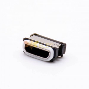 Conector MICRO USB à prova d'água tipo B 5 pinos com anel à prova d'água SMT IPX8