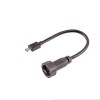 マイクロ USB オス - オス 防水 スレッド タイプ ケーブル プラグ 50cm