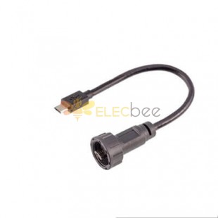 Micro USB между мужчинами и женщинами водонепроницаемый резьбовой кабельный штекер 50 см