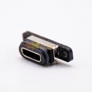 Conector MICRO USB à prova d'água IPX8 SMT B tipo 5 pinos com furos