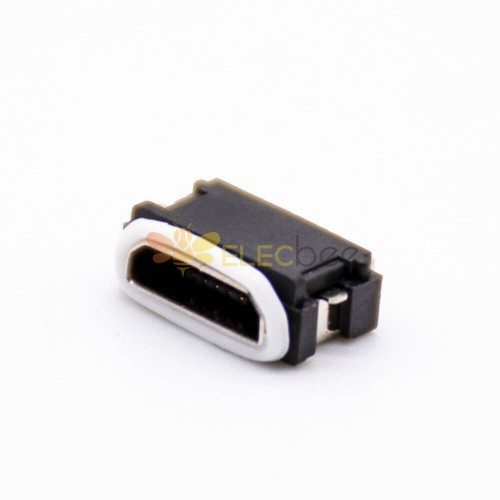 방수 반지를 가진 방수 마이크로 USB 연결관 IPX8 오프셋 유형 B 유형 5 핀
