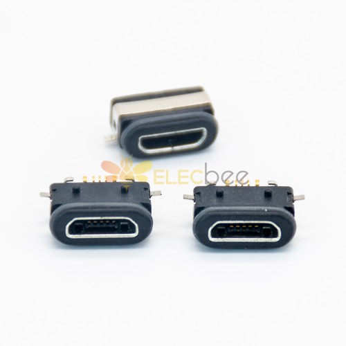 Waterproof Socket Female Connector B Type IP68 SMT full stickers 5Pin With Rating 3A