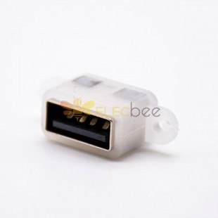 Conector USB à prova d'água 4p fêmea IPX6 SMT reto tipo A fêmea