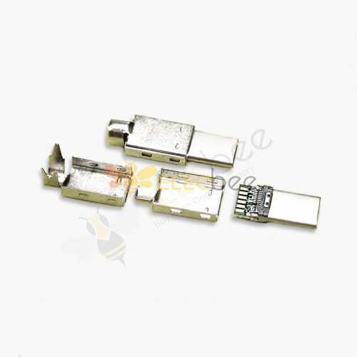 USB Type C Male with Shell Solder USB Connector Emballage de bobine