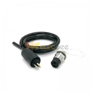 Robots sumergibles Conector impermeable de 2 pines IP69K subacuático Cable de enchufe macho y hembra de 2 pines 1M