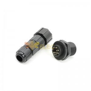 Conector de aviação M16 montado na frente à prova d'água de 10 pinos para luzes LED, 15A